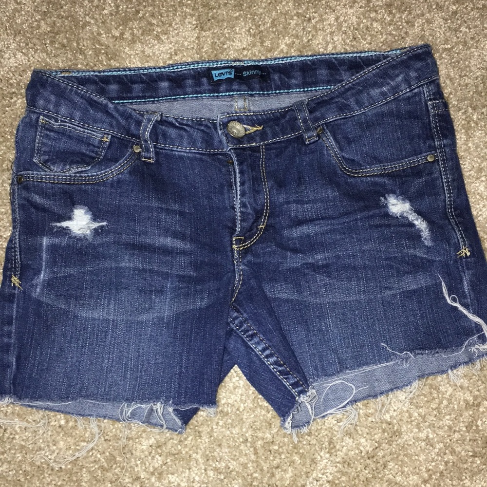 Dark wash American Eagle jean shorts